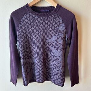 Prana Purple Patterned Women's Sweater